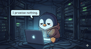 I promise nothing, the cute penguin says.